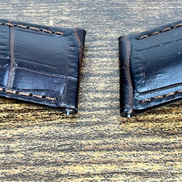 Original Tissot 22mm-19mm Brown Crocodile Band Strap Leather Watch - Picture 7 of 10